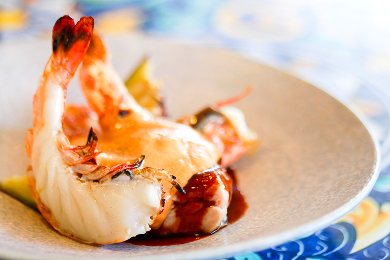 plat gambas à l'italienne restaurant